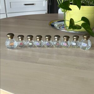 Tocca Glass Perfume Bottle Collection with Gold Caps